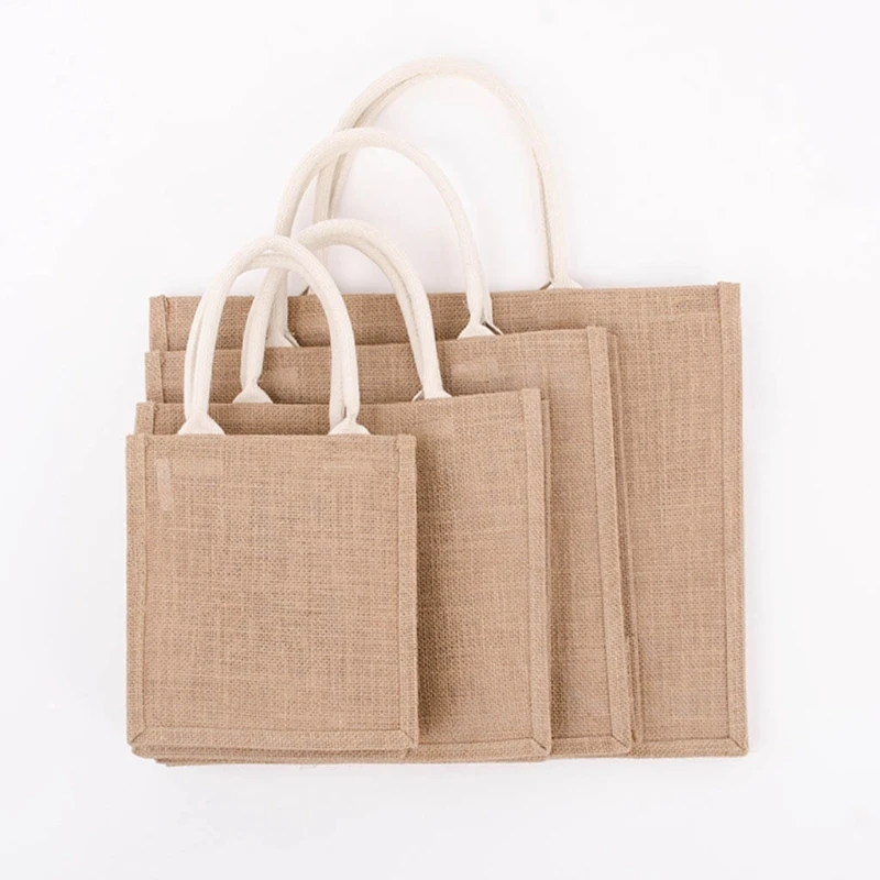 Jute Burlap Tote Large Reusable Grocery Bags with Handles Women Shopping Bag
Jute Burlap Tote Large Reusable Grocery Bags with Handles Women Shopping Bag