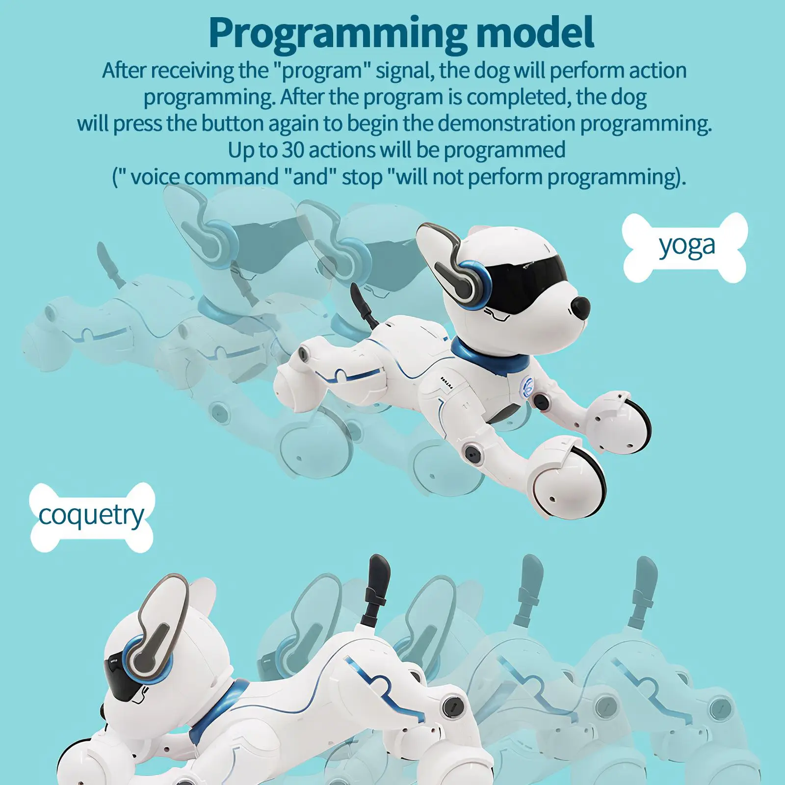 Imitates Animal Sounds Dances With Music Robot Toys Remote Control Robot Dog Toy RC Robotic Interactive Intelligent Stunt Puppy
Imitates Animal Sounds Dances With Music Robot Toys Remote Control Robot Dog Toy RC Robotic Interactive Intelligent Stunt Puppy