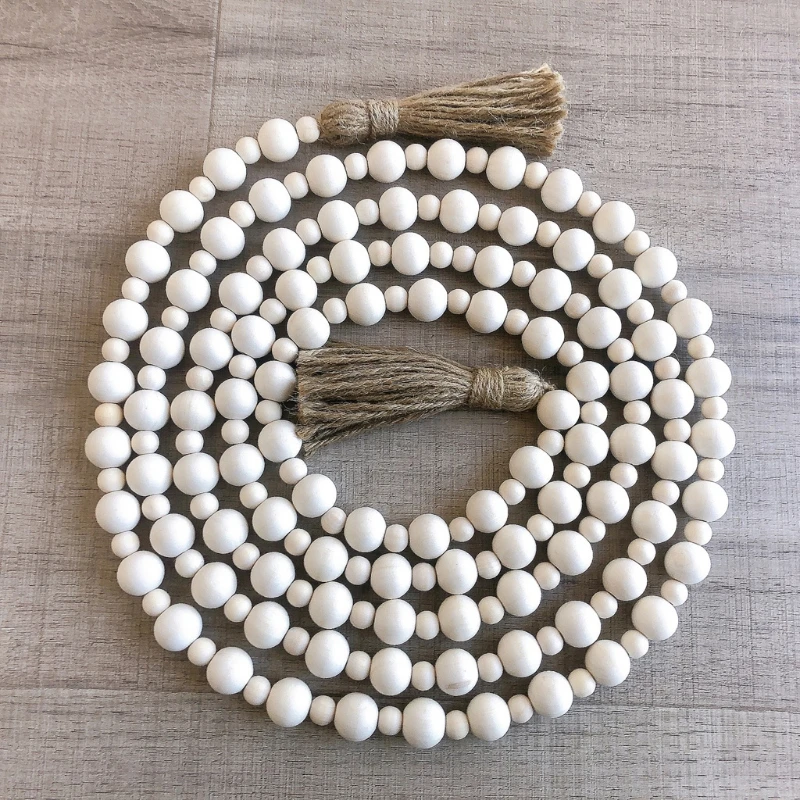 Nordic Wood Bead Garland with Tassels Farmhouse Beads Rustic Country Decor Kid Room Wall Hanging Ornament Home Decor
Nordic Wood Bead Garland with Tassels Farmhouse Beads Rustic Country Decor Kid Room Wall Hanging Ornament Home Decor
