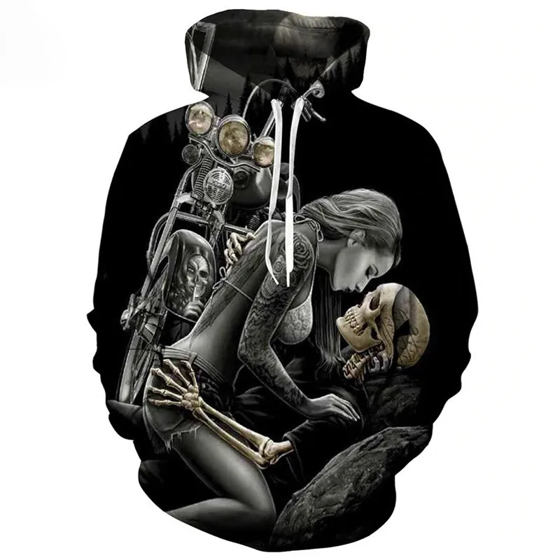 Men's/Women's Hoodie 3D motorcycle Skull Print Long Sleeve Sportswear harajuku Style 2021 Autumn/Winter hoodies quality Coats
Men's/Women's Hoodie 3D motorcycle Skull Print Long Sleeve Sportswear harajuku Style 2021 Autumn/Winter hoodies quality Coats