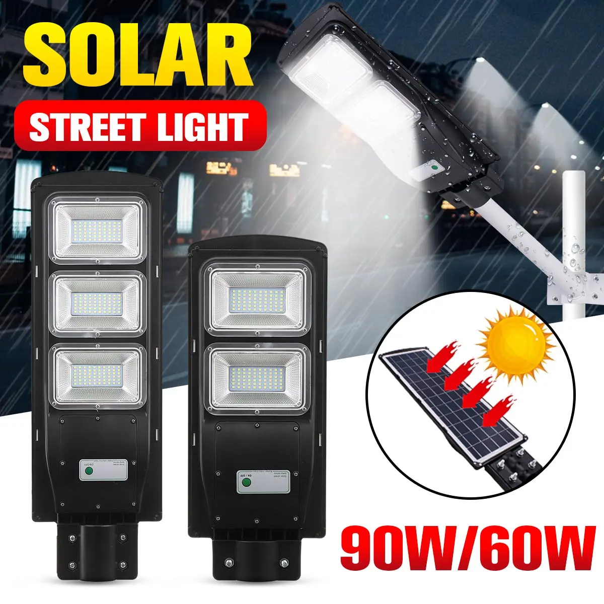 60W 90W LED Solar Street Light Waterproof IP67 PIR Motion Sensor 180LED Outdoor Lighting Wall Lamps Solar Landscape Garden Light
60W 90W LED Solar Street Light Waterproof IP67 PIR Motion Sensor 180LED Outdoor Lighting Wall Lamps Solar Landscape Garden Light