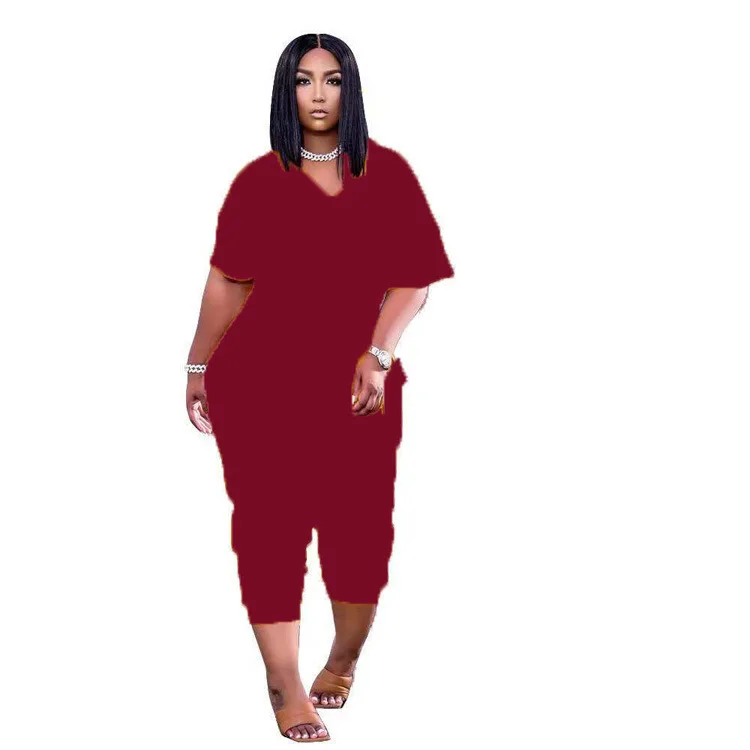2021 Summer New Style Large Size Short-sleeved Straight Straight Solid Color Casual Fashion Street Wear Female Jumpsuit
2021 Summer New Style Large Size Short-sleeved Straight Straight Solid Color Casual Fashion Street Wear Female Jumpsuit