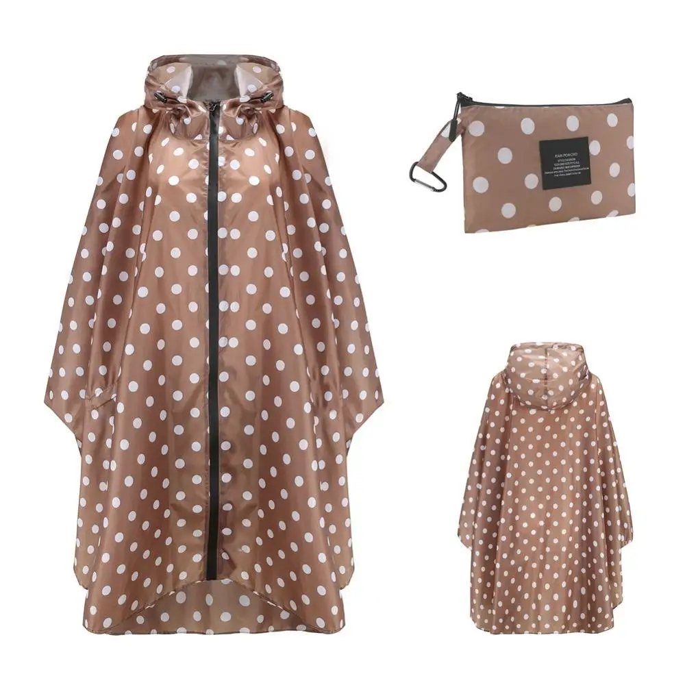 Cap Hooded Raincoat Women Impermeable Raincoats for Ladies Poncho Cloak Rain Coat Black Dots Rainwear with Zipper
Cap Hooded Raincoat Women Impermeable Raincoats for Ladies Poncho Cloak Rain Coat Black Dots Rainwear with Zipper