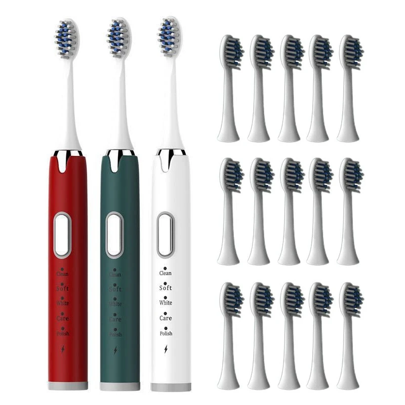 Rechargeable Electric Toothbrush Ultra Sonic Powerful 5 Speed Soft Hair Automatic Toothbrush For Adult Student
Rechargeable Electric Toothbrush Ultra Sonic Powerful 5 Speed Soft Hair Automatic Toothbrush For Adult Student