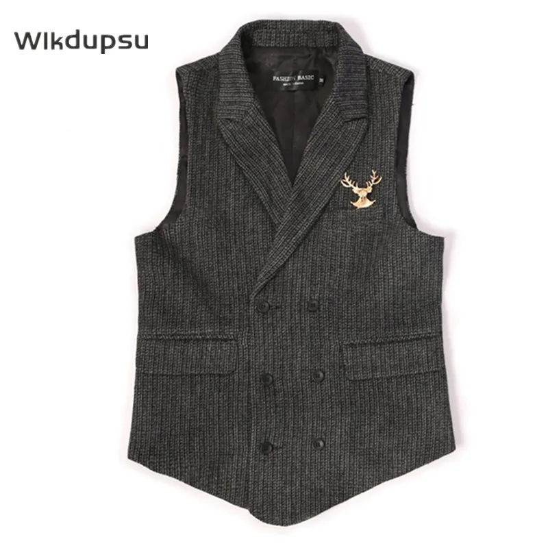 Vintage Autumn Winter Sleeveless Vest For Men Women Trendy Stripe Double Breasted Suit Jacket Vests Waistcoat Slim Fit Outwear
Vintage Autumn Winter Sleeveless Vest For Men Women Trendy Stripe Double Breasted Suit Jacket Vests Waistcoat Slim Fit Outwear