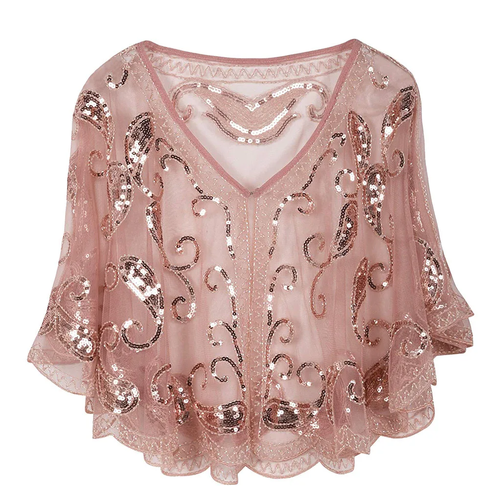 Women Scarves Beaded Sequin Deco Evening Cape Bolero Flapper Cover up European and American Wedding Dress Shawl Flapper
Women Scarves Beaded Sequin Deco Evening Cape Bolero Flapper Cover up European and American Wedding Dress Shawl Flapper