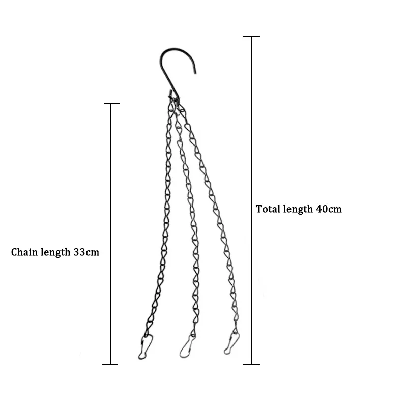 Black Hanging Chains Flower Pot Basket Bird Feeders Planters Lanterns And Ornaments Garden Plant Hangers with S-shape Hooks
Black Hanging Chains Flower Pot Basket Bird Feeders Planters Lanterns And Ornaments Garden Plant Hangers with S-shape Hooks