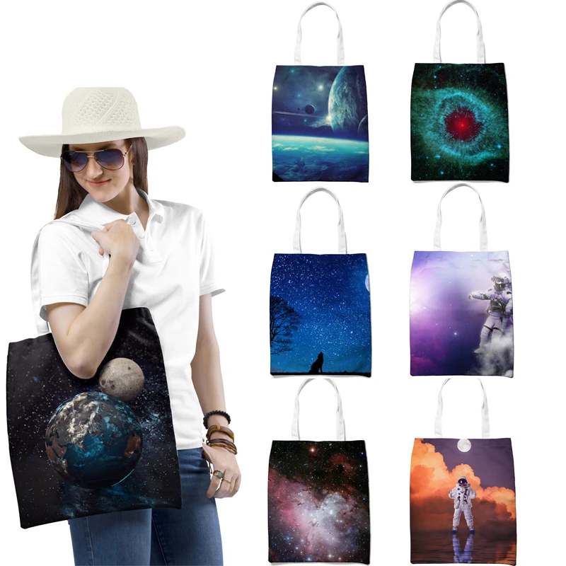 Beautiful Starry Sky Printing Fashion Tote Shopper Bag Women Canvas Bag Casual Foldable Shopping Bag Beach Bag Daily Handbag
Beautiful Starry Sky Printing Fashion Tote Shopper Bag Women Canvas Bag Casual Foldable Shopping Bag Beach Bag Daily Handbag