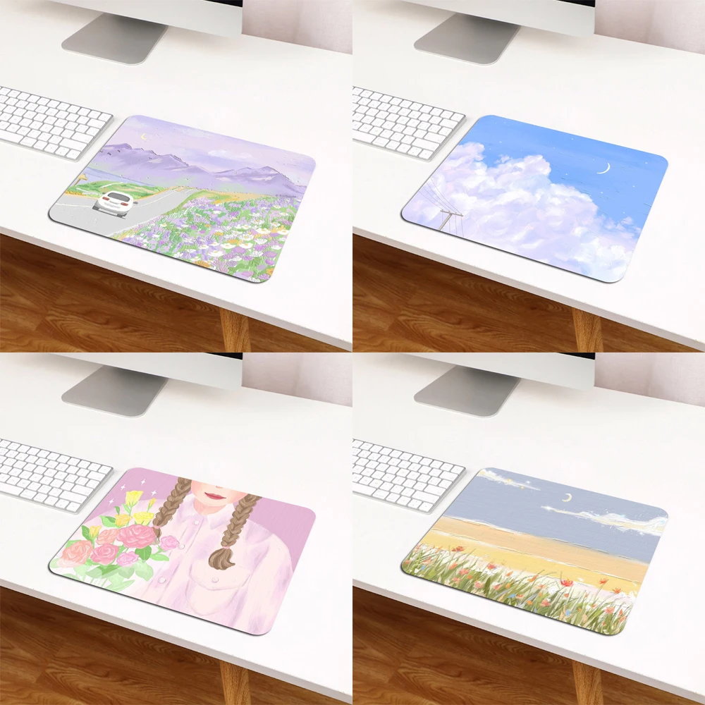 Kawaii Mouse Pad Fresh oil painting Cute Deskpad Gaming Wrinting Cute Desk Mats for Office Home PC Computer Keyboard 22X18CM
Kawaii Mouse Pad Fresh oil painting Cute Deskpad Gaming Wrinting Cute Desk Mats for Office Home PC Computer Keyboard 22X18CM