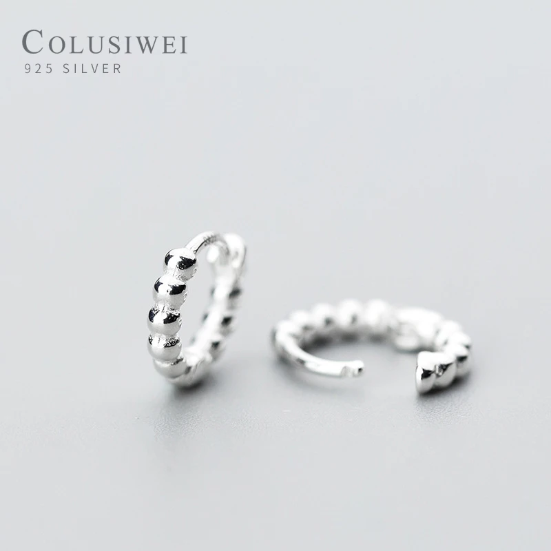 Colusiwei Authentic 925 Sterling Silver Classic Round Circle Simple Beads Hoop Earrings for Women Silver Earrings Fine Jewelry
Colusiwei Authentic 925 Sterling Silver Classic Round Circle Simple Beads Hoop Earrings for Women Silver Earrings Fine Jewelry