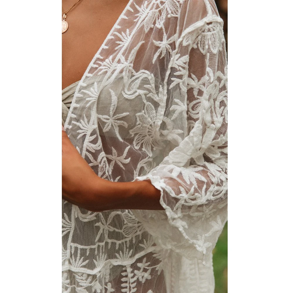 Sexy White Lace Crochet Kimono Bikini Cover Up Women Swimwear Cardigan Wrap Beachwear Beach Dress Long Cover-Ups Quick delivery 
Sexy White Lace Crochet Kimono Bikini Cover Up Women Swimwear Cardigan Wrap Beachwear Beach Dress Long Cover-Ups Quick delivery