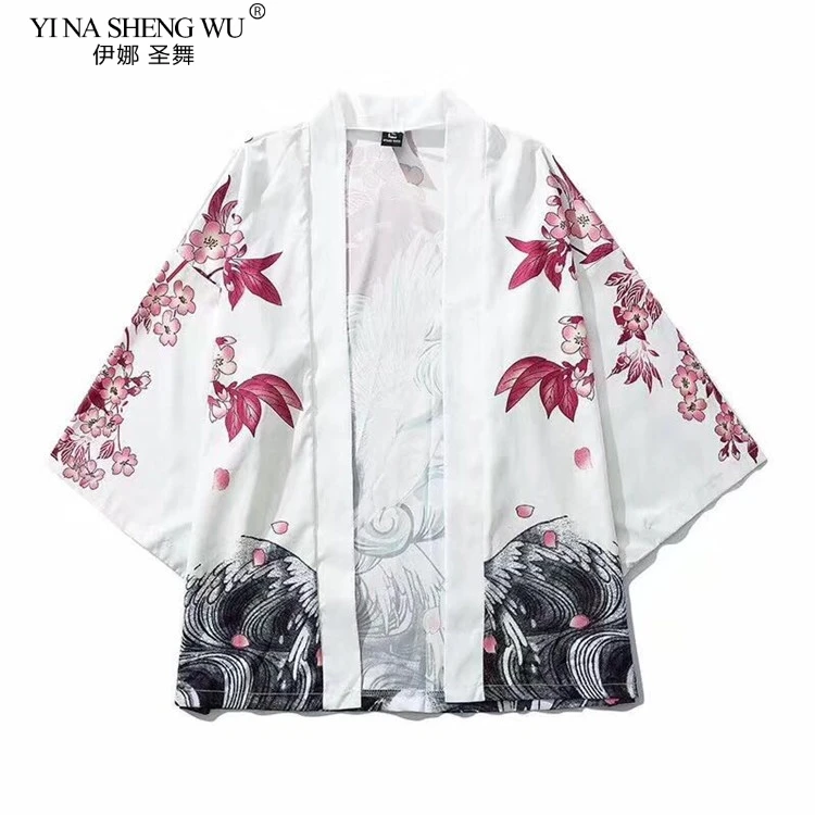 Couple Kimono Yukata Casual Japanese Coat Male Shirt Harajuku Cardigan Asian Cosplay Costume Sunscreen Blouses Women Polyester
Couple Kimono Yukata Casual Japanese Coat Male Shirt Harajuku Cardigan Asian Cosplay Costume Sunscreen Blouses Women Polyester