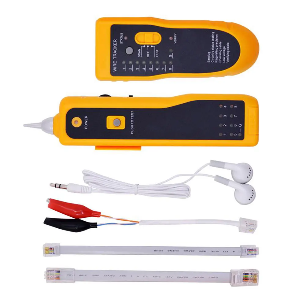 JW-360 Wire Tracker Portable Multifunctional RJ11 RJ45 Network Cable Tester Line Finder 1 Headphone 1 Clip adapter 1 Tool bag
JW-360 Wire Tracker Portable Multifunctional RJ11 RJ45 Network Cable Tester Line Finder 1 Headphone 1 Clip adapter 1 Tool bag