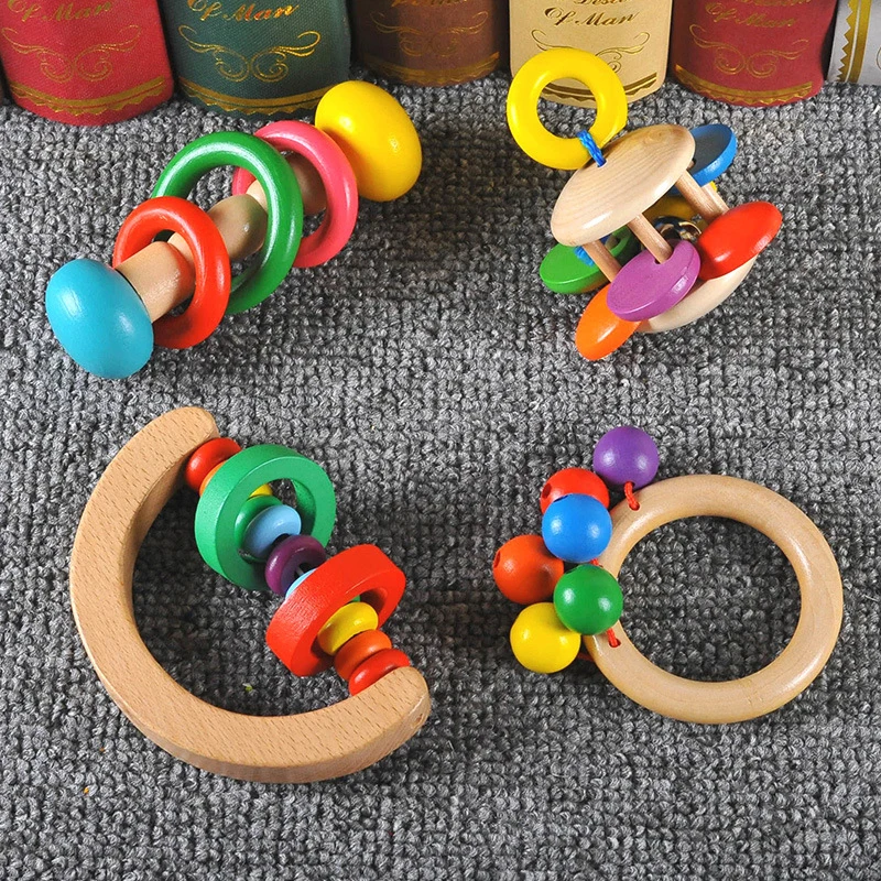 Beech Wooden Baby Rattle Teether Toy Baby Toy 0-12 Months Colorful Hand Bell Montessori Educational Stroller Bed Toy For Newborn
Beech Wooden Baby Rattle Teether Toy Baby Toy 0-12 Months Colorful Hand Bell Montessori Educational Stroller Bed Toy For Newborn