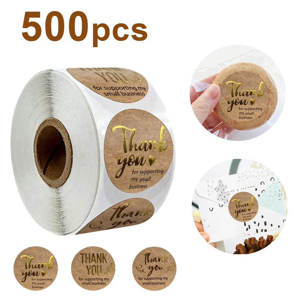 500pc Round Gold labels Thank You Kraft Stickers 1 inch Wedding Pretty Gift Cards Envelope Sealing Label Stickers Stationery
500pc Round Gold labels Thank You Kraft Stickers 1 inch Wedding Pretty Gift Cards Envelope Sealing Label Stickers Stationery