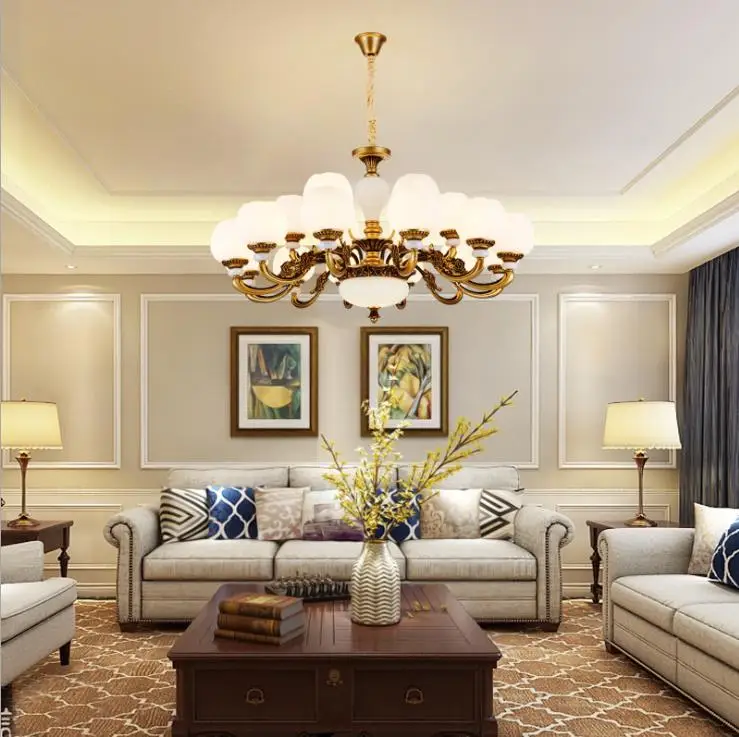 European Style Zinc Alloy Living Room Chandelier Simple Atmosphere Bedroom Dining Room Chandelier American Villa LED Light
European Style Zinc Alloy Living Room Chandelier Simple Atmosphere Bedroom Dining Room Chandelier American Villa LED Light
