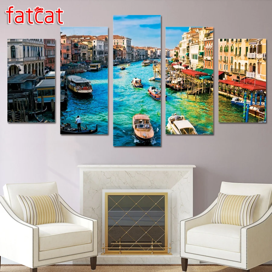 FATCAT Venice Water City Scenery 5 Piece Diy Diamond Painting Full Square Round Drill Diamond Embroidery Sale Home Decor AE986 
FATCAT Venice Water City Scenery 5 Piece Diy Diamond Painting Full Square Round Drill Diamond Embroidery Sale Home Decor AE986