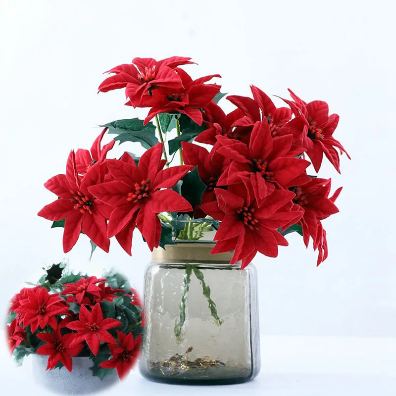 Fashion Artificial Flower 7 Head DIY Xmas Party Decor Plants Bouquet Branch Christmas
Fashion Artificial Flower 7 Head DIY Xmas Party Decor Plants Bouquet Branch Christmas