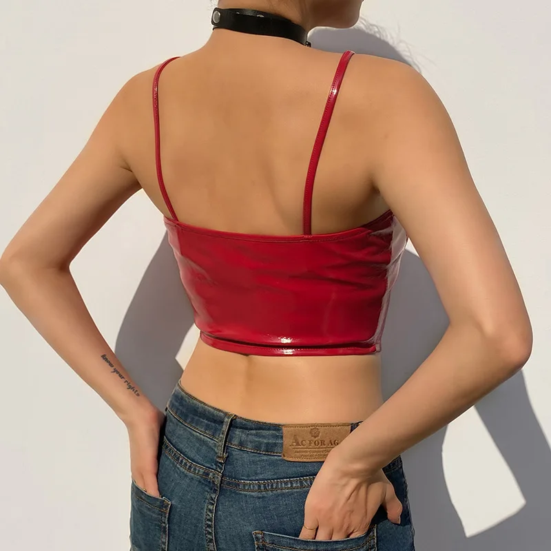 Streetwear Gothic Dark PU Leather Crop Top Women Hook Button Up Punk Style Tank Camis Cummerbunds Corset Tops To Wear Out
Streetwear Gothic Dark PU Leather Crop Top Women Hook Button Up Punk Style Tank Camis Cummerbunds Corset Tops To Wear Out