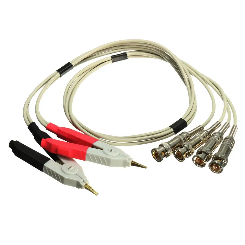 

LCR Meter Test Leads Lead / Clip Cable / Terminal Kelvin Probe Wires w/ 4 BNC