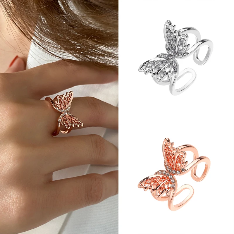 Retro Hollow Butterfly Ring for Women Fashion Diamond Temperament Double Opening Adjustable Ring Accessories Party Gift
Retro Hollow Butterfly Ring for Women Fashion Diamond Temperament Double Opening Adjustable Ring Accessories Party Gift