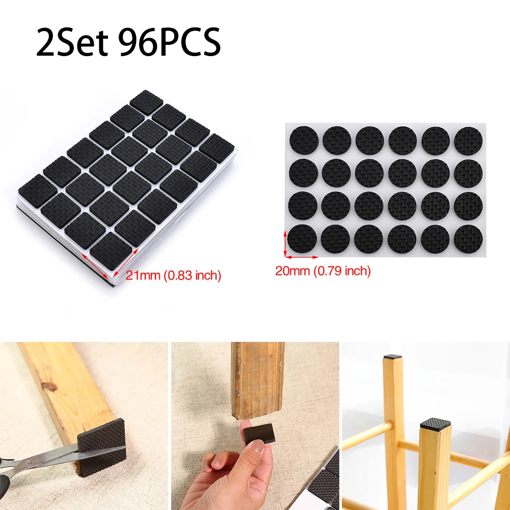 96PCS DIY Furniture Chair Leg Pad Cushion Floor Protection Pad Round Square For Tables And Chair Legs, Lights,
96PCS DIY Furniture Chair Leg Pad Cushion Floor Protection Pad Round Square For Tables And Chair Legs, Lights,
