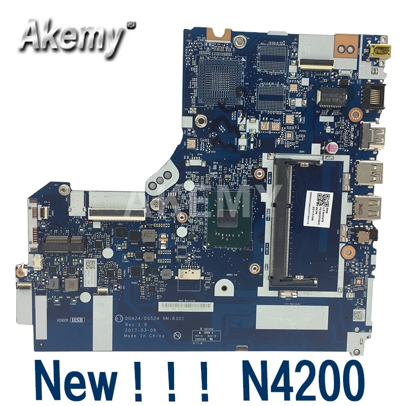 New MB For Lenovo 320-15IAP notebook motherboard DG424 DG524 NM-B301 motherboard CPU N4200 DDR3 100% test work free shipping
New MB For Lenovo 320-15IAP notebook motherboard DG424 DG524 NM-B301 motherboard CPU N4200 DDR3 100% test work free shipping