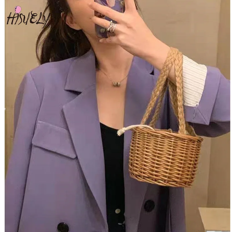 Bohemia Wicker Woven Beach Straw Bag Rattan Bucket Women's Handbag Female Shoulder Bags Handmade Hand Basket Summer Small Tote
Bohemia Wicker Woven Beach Straw Bag Rattan Bucket Women's Handbag Female Shoulder Bags Handmade Hand Basket Summer Small Tote