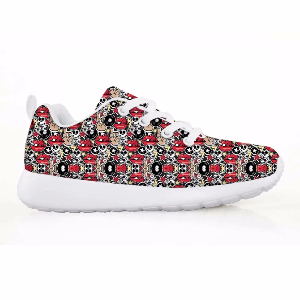 Girls Casual Sneakers Flats Punk rock pattern with skulls bones Pattern Comfortable Kids Shoes for Child Light Weight Student
Girls Casual Sneakers Flats Punk rock pattern with skulls bones Pattern Comfortable Kids Shoes for Child Light Weight Student