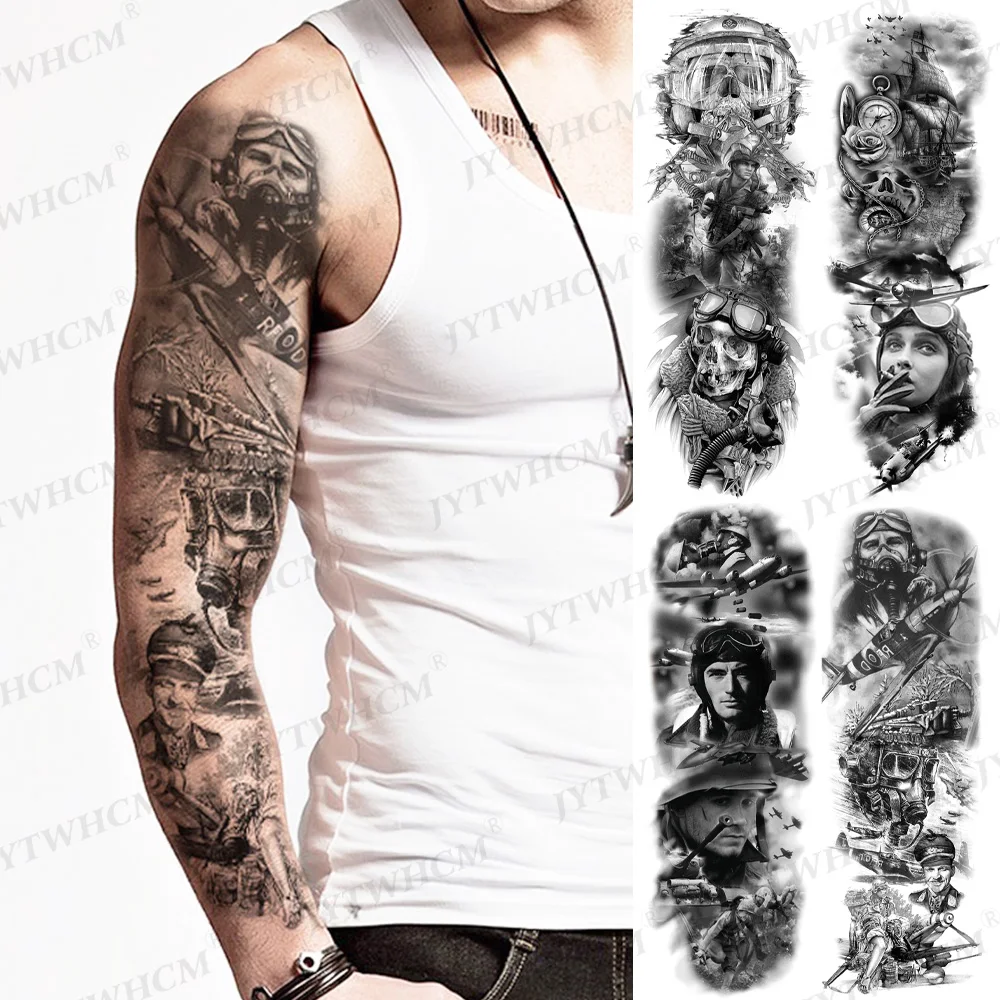War Black Evil Characters Temporary Tattoos Waterproof Large Arm Sleeve Tattoo Sticker King Body Art Full Fake Tatoos Women Men
War Black Evil Characters Temporary Tattoos Waterproof Large Arm Sleeve Tattoo Sticker King Body Art Full Fake Tatoos Women Men
