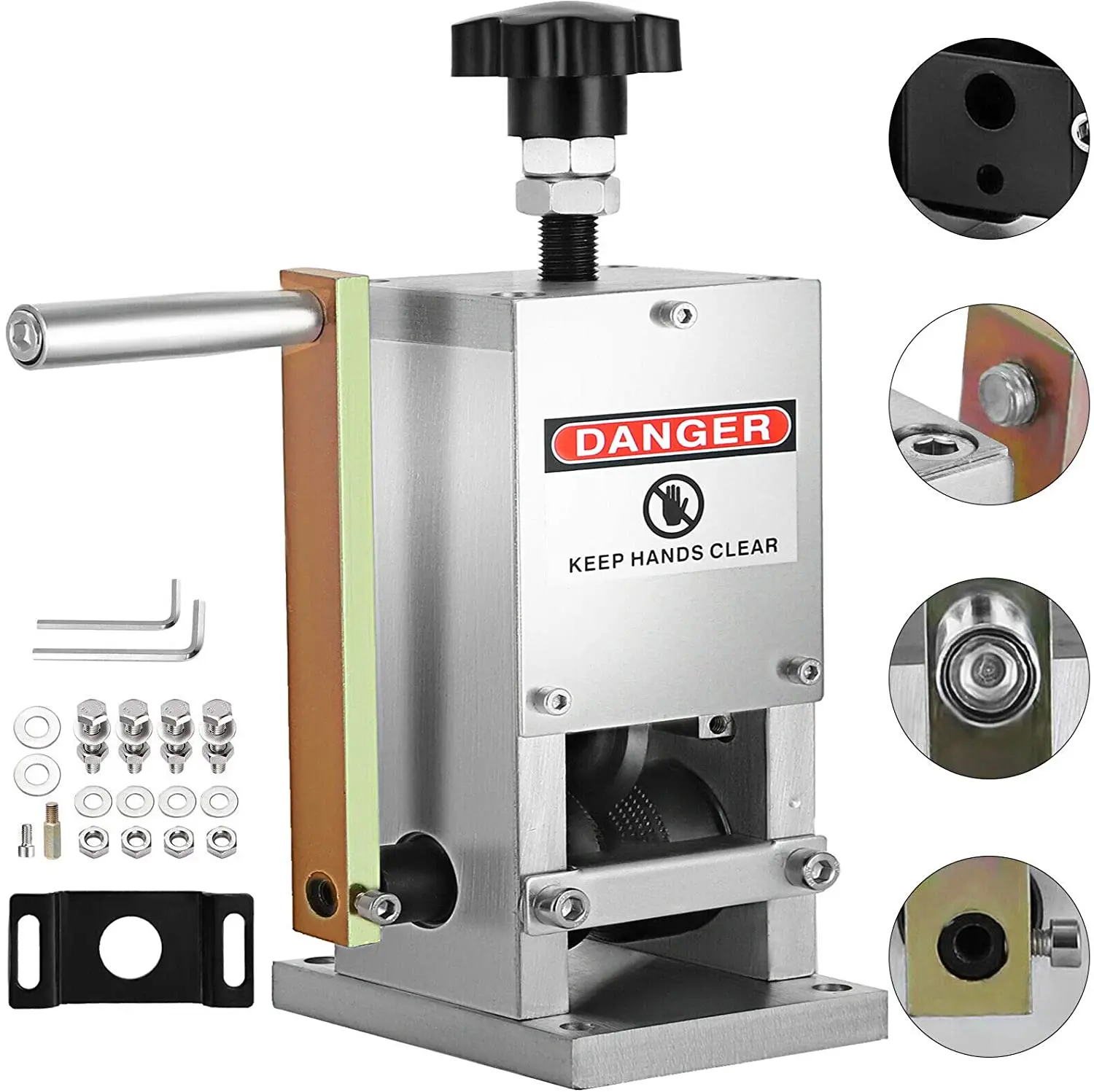 Manual 1.5-25 mm Wire Stripping Machine 0.06-0.98 inches with Hand Crank Portable Wire Stripping Tool
Manual 1.5-25 mm Wire Stripping Machine 0.06-0.98 inches with Hand Crank Portable Wire Stripping Tool