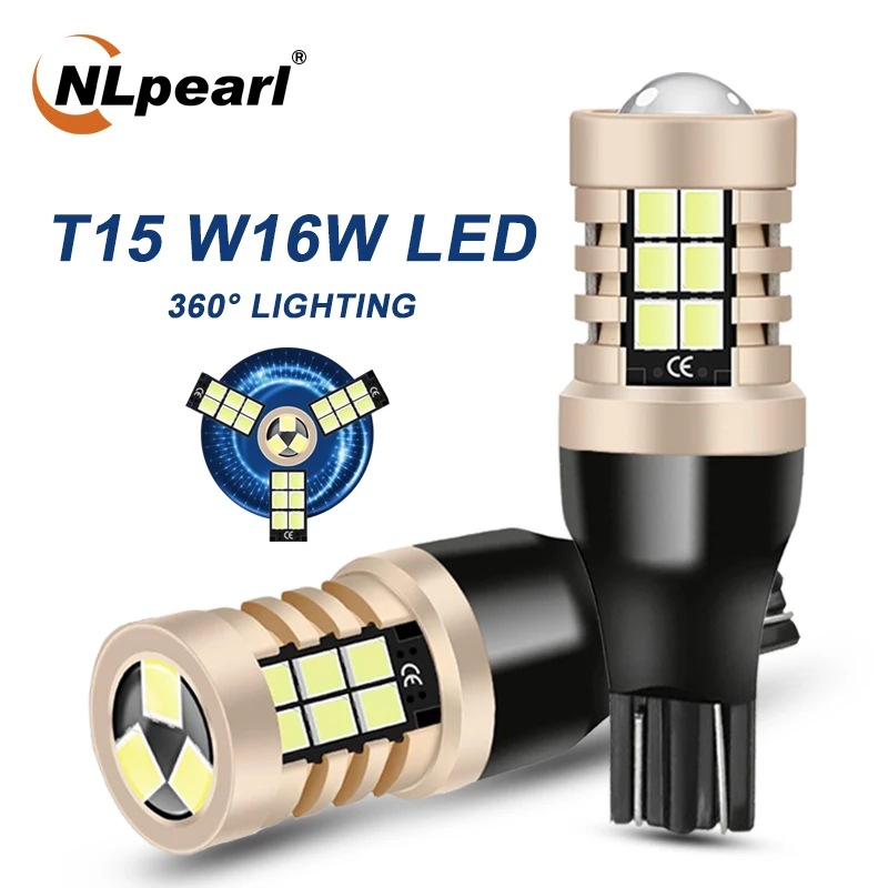 NLpearl 2x Signal Lamp T15 W16W LED Bulbs Super Bright 21SMD 2835 Chip 921 912 W16W LED Car Backup Reverse Lights Red White 12V
NLpearl 2x Signal Lamp T15 W16W LED Bulbs Super Bright 21SMD 2835 Chip 921 912 W16W LED Car Backup Reverse Lights Red White 12V