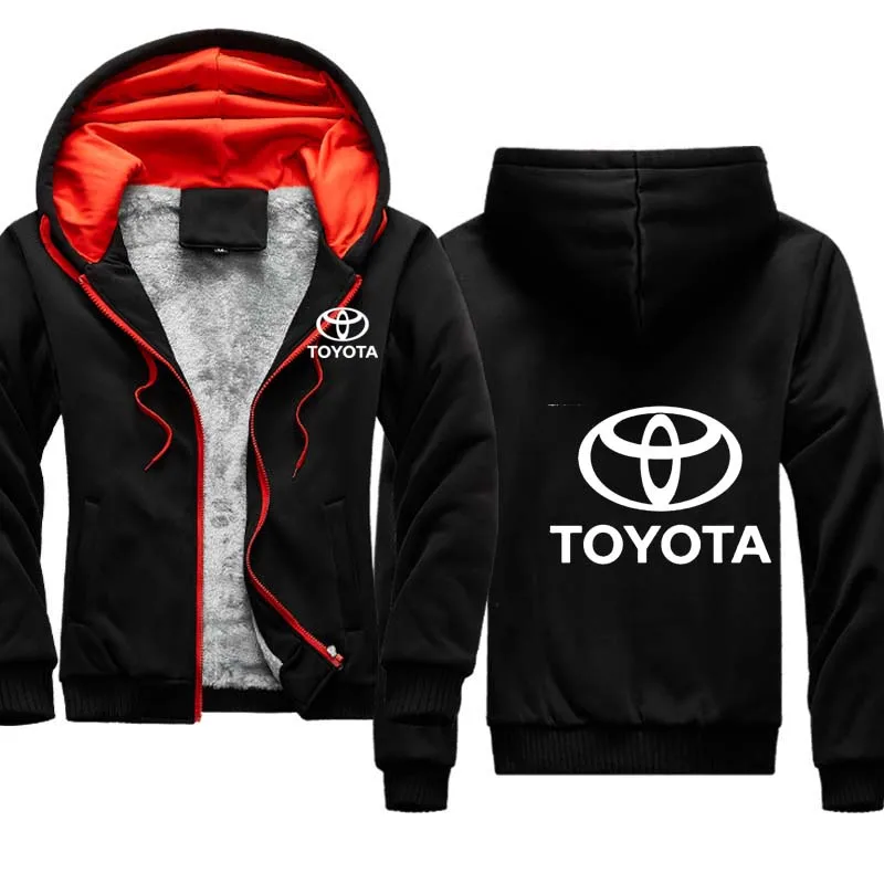 winter Men Hoodies Toyota car logo printing high quality cotton Casual Plus velvet thickening Fleece zipper Jacket Clothing
winter Men Hoodies Toyota car logo printing high quality cotton Casual Plus velvet thickening Fleece zipper Jacket Clothing