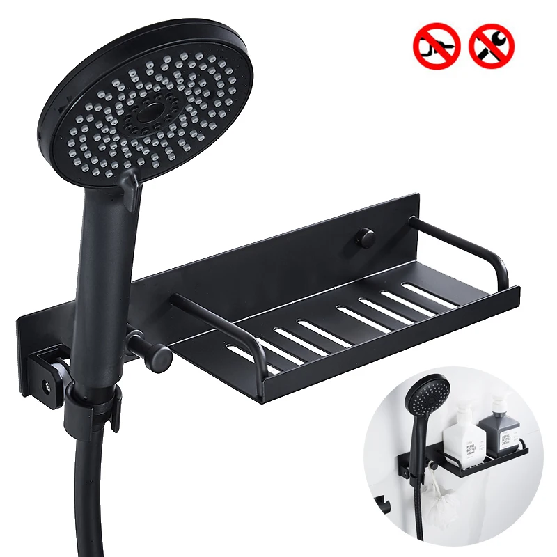 Bathroom Shower Head Holder Shower Gel Storage Shelf Drain Rack Soap Holder with Hook Home Supplies
Bathroom Shower Head Holder Shower Gel Storage Shelf Drain Rack Soap Holder with Hook Home Supplies