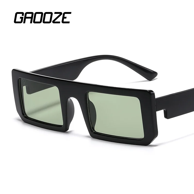 

GAOOZE 2020 New Rectangular Glasses Shades for Women Men Vintage Sunglasses Square Luxury Brand Retro Black Lenses Unisex YJ079