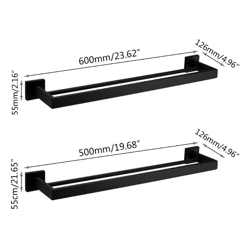 Bathroom Double Towel Bar Wall Mount,SUS 304 Stainless Steel Matte Black High Quality and Brand New
Bathroom Double Towel Bar Wall Mount,SUS 304 Stainless Steel Matte Black High Quality and Brand New