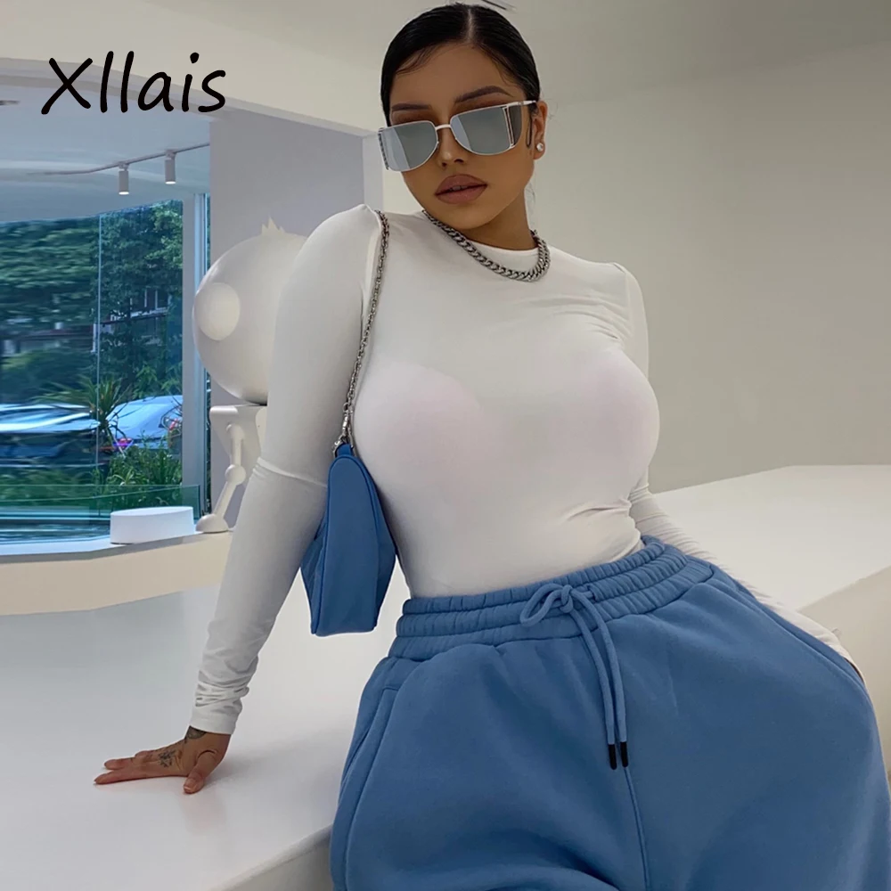 Новое поступление 2021, однотонное белое сексуальное боди KGFIGU с длинным рукавом и круглым вырезом, женское осенне-зимнее боди, Топ серого цвет... 
Новое поступление 2021, однотонное белое сексуальное боди KGFIGU с длинным рукавом и круглым вырезом, женское осенне-зимнее боди, Топ серого цвет...