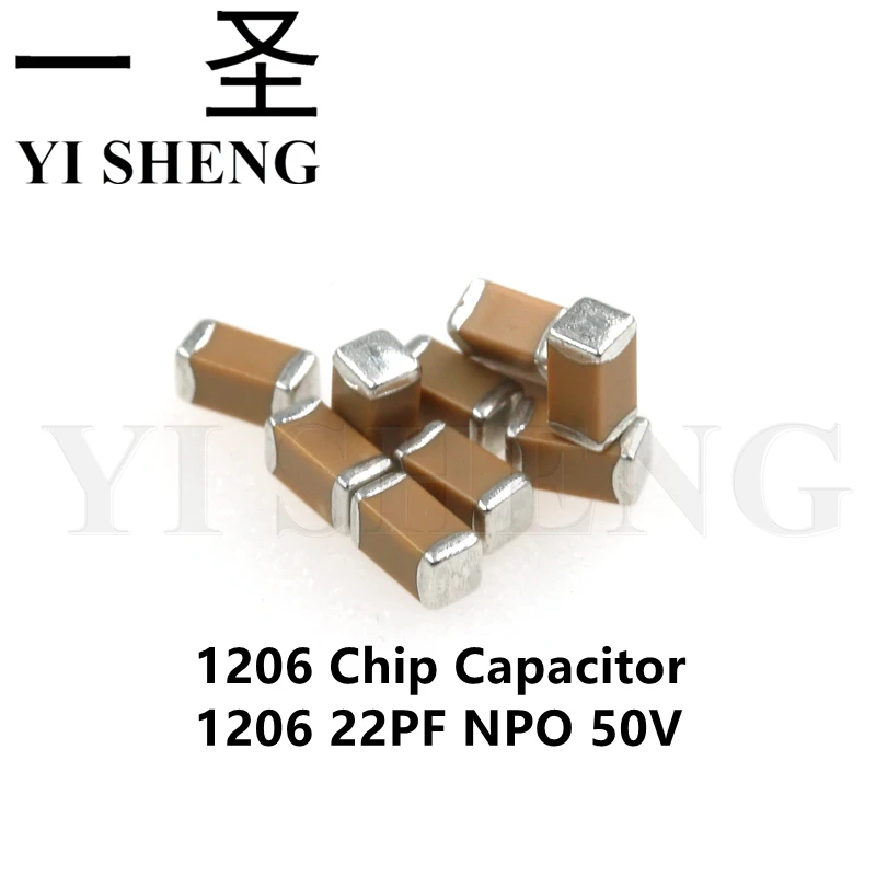 

100pcs 22PF NPO 5% 50V 1206 22P smd capacitor