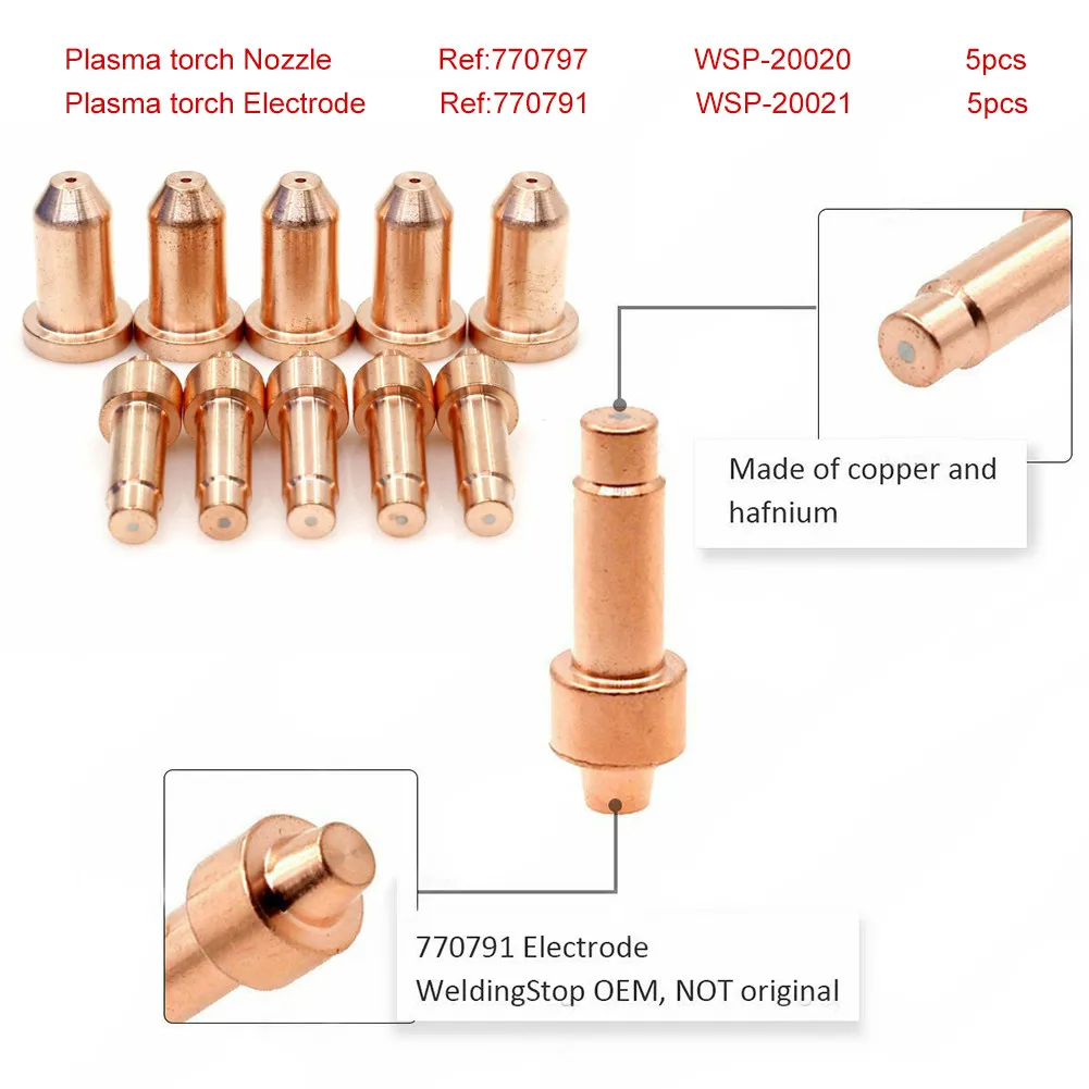 10pcs 770791 770797 Plasma Electrode Tips 40A For Hobart 40i XT12R XT30R XT40R Plasma Cutting Machine Replacement Accessory
10pcs 770791 770797 Plasma Electrode Tips 40A For Hobart 40i XT12R XT30R XT40R Plasma Cutting Machine Replacement Accessory