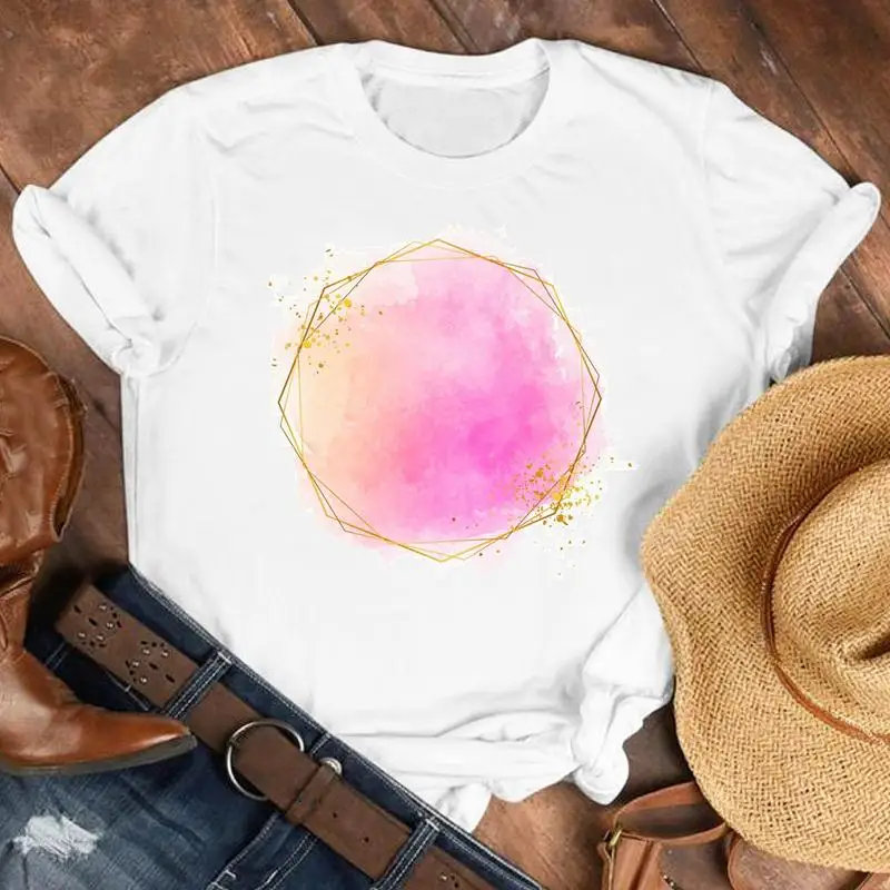 Women Fashion Clothing Watercolor New 90s Trend Short Sleeve Female Summer O-neck Clothes Casual Tshirt Top Graphic Tee T-shirt
Women Fashion Clothing Watercolor New 90s Trend Short Sleeve Female Summer O-neck Clothes Casual Tshirt Top Graphic Tee T-shirt