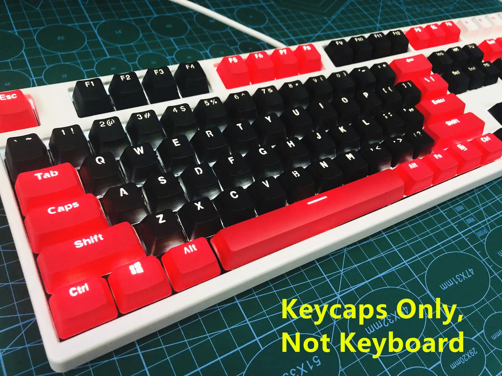 87/104 ключей Doubleshot черно красный PBT Keycap с подсветкой ANSI KeyCaps для Cherry MX механическая