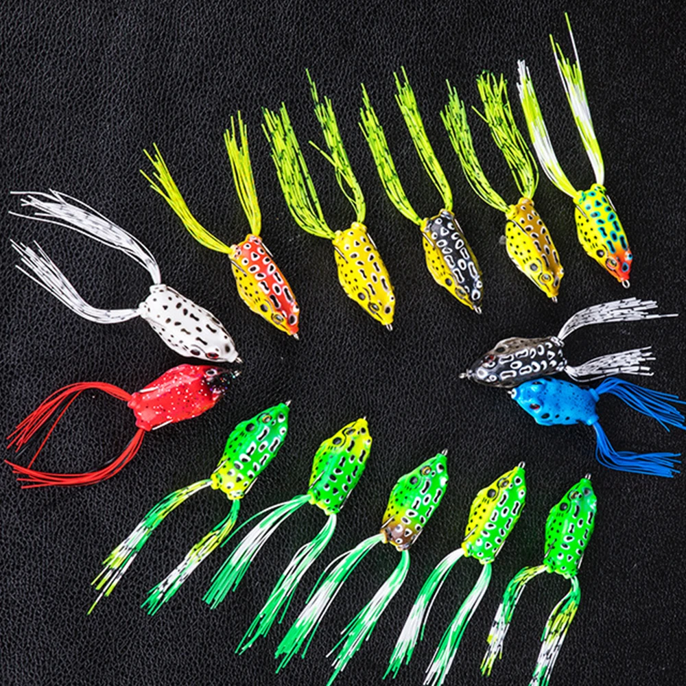10pcs 5cm 8g Frog Lure Fishing Lures Treble Hooks Top Water Ray Frog Artificial Minnow Crank Strong Artificial Soft Bait
10pcs 5cm 8g Frog Lure Fishing Lures Treble Hooks Top Water Ray Frog Artificial Minnow Crank Strong Artificial Soft Bait