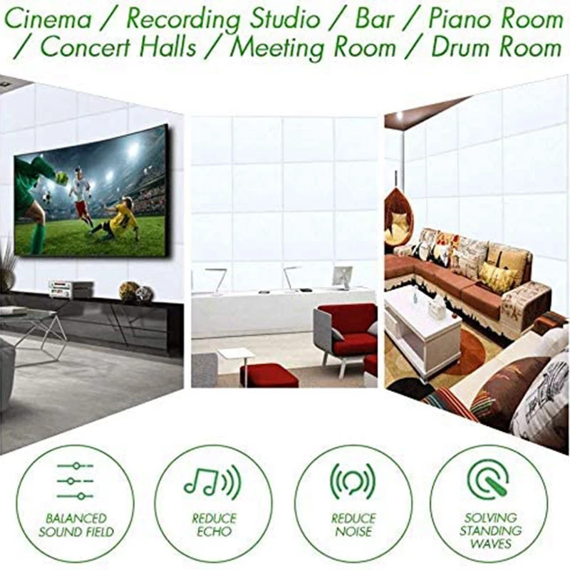 24 Pcs Soundproof Pad,Acoustic Panel,Soundproof Panels,High-Density Beveled Edge Tiles,for Wall Decor&Acoustic Treatment
24 Pcs Soundproof Pad,Acoustic Panel,Soundproof Panels,High-Density Beveled Edge Tiles,for Wall Decor&Acoustic Treatment