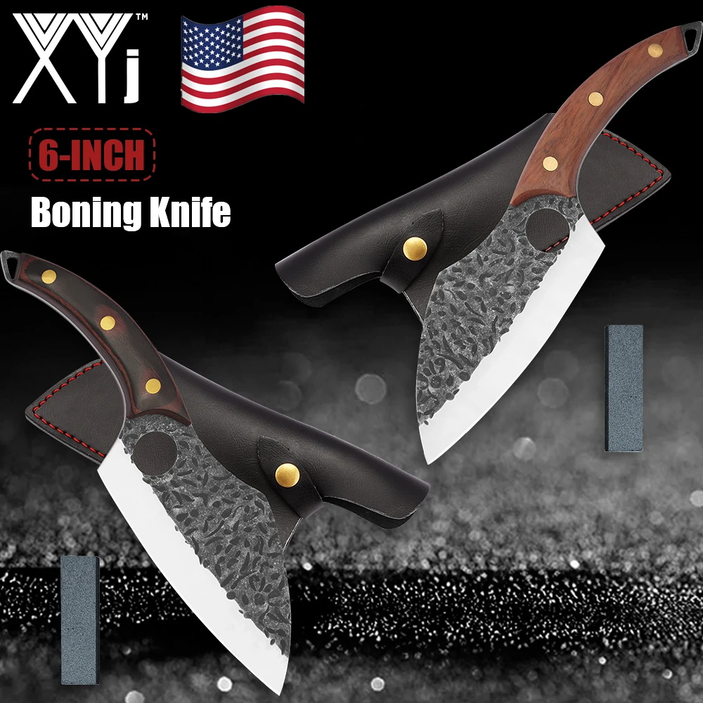 XYj High Carbon Steel Chopping Knife Cleaver Butcher 6'' INCH Full Tang Wood Handle Leather Knife Cover Sheath Meat Slicer
XYj High Carbon Steel Chopping Knife Cleaver Butcher 6'' INCH Full Tang Wood Handle Leather Knife Cover Sheath Meat Slicer