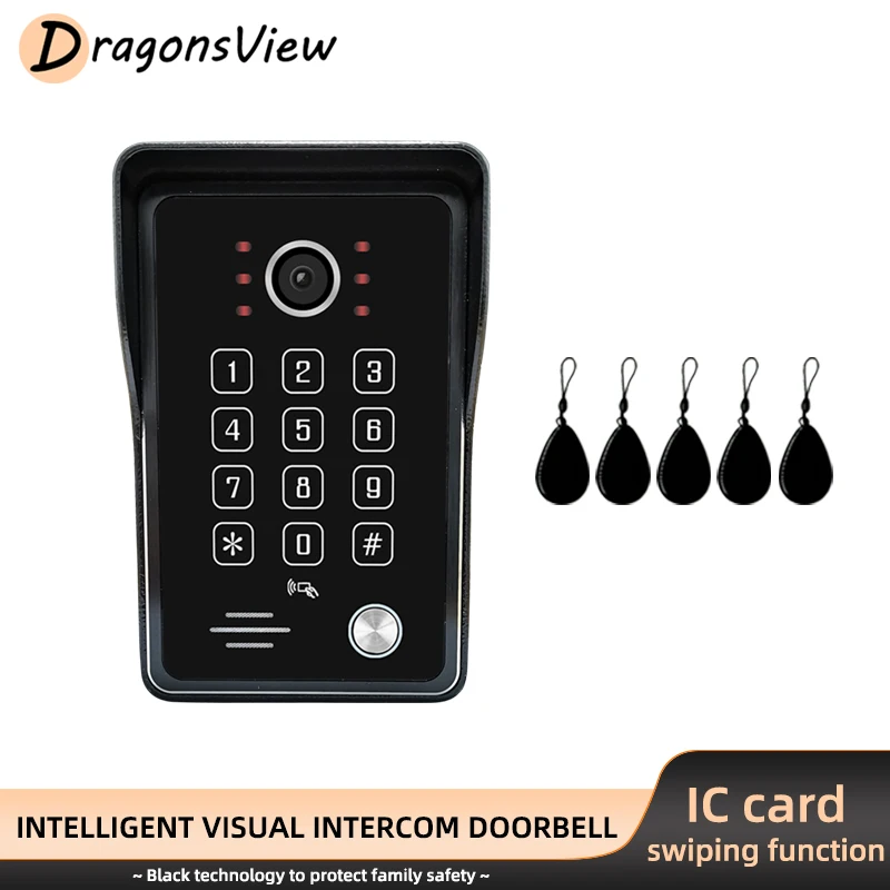 DragonsVew Video Door Phone Doorbell Camera 1200TVL RFID Outdoor Call Panel for Video Intercom Night Vision IP65 Waterproof
DragonsVew Video Door Phone Doorbell Camera 1200TVL RFID Outdoor Call Panel for Video Intercom Night Vision IP65 Waterproof