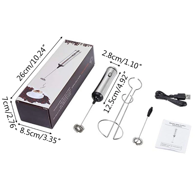 USB Chargeable Electric Milk Frother Double Spring Whisk Head Stainless Steel Handheld Coffee Foamer Drink Mixer Bubbler
USB Chargeable Electric Milk Frother Double Spring Whisk Head Stainless Steel Handheld Coffee Foamer Drink Mixer Bubbler