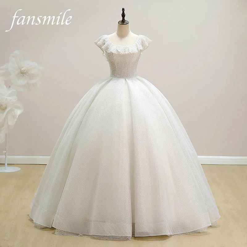 Женское свадебное платье Fansmile, винтажное кружевное бальное платье из фатина, модель 2021
Женское свадебное платье Fansmile, винтажное кружевное бальное платье из фатина, модель 2021