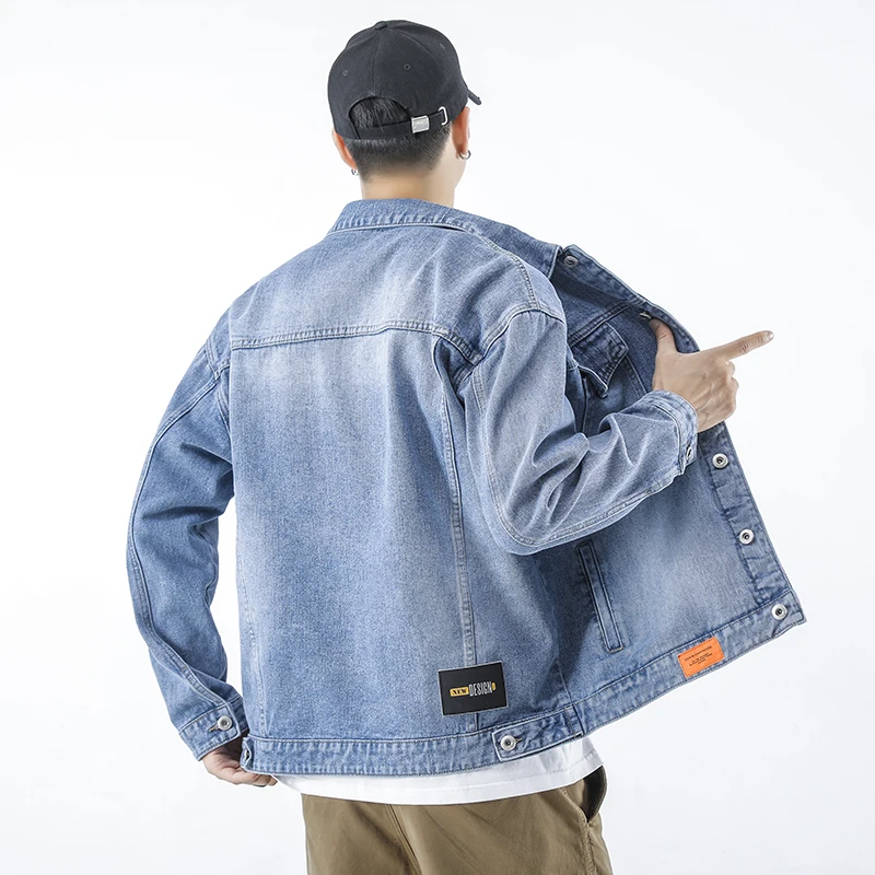 New autumn and winter men's denim jacket Loose Japanese jacket Tide brand Joker casual lapel handsome men's jacket.
New autumn and winter men's denim jacket Loose Japanese jacket Tide brand Joker casual lapel handsome men's jacket.