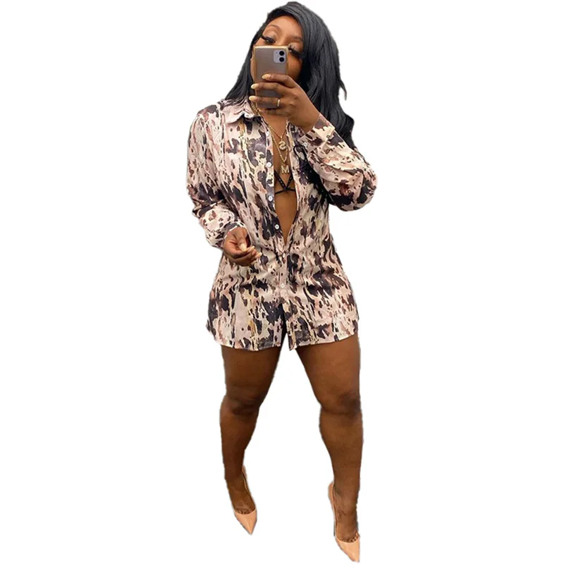 Women Mini Dress Print Full Sleeve Turn-down Collar Single Breasted Straight Dresses Sexy Fashion Streetwear Summer
Women Mini Dress Print Full Sleeve Turn-down Collar Single Breasted Straight Dresses Sexy Fashion Streetwear Summer