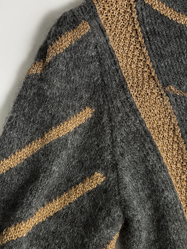 Striped Cardigan Knitwear Women's O-neck Long Sleeve 2020 Autumn New Female Sweater
Striped Cardigan Knitwear Women's O-neck Long Sleeve 2020 Autumn New Female Sweater
